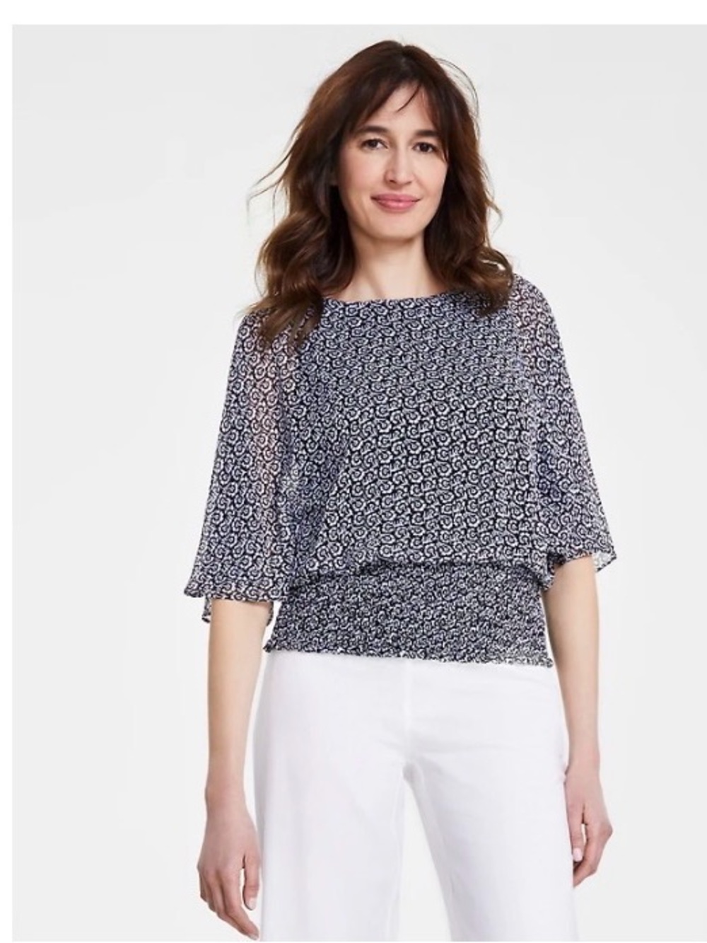 Sam & Jess Women's Smocked-Waist Top